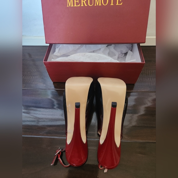 MERUMOTE Women's Slingback Shoes Peep Toe Platforms 6 Inch Heels Size 7 NWT - Picture 10 of 16